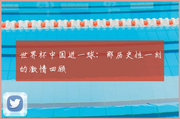 世界杯中国进一球：那历史性一刻的激情回顾